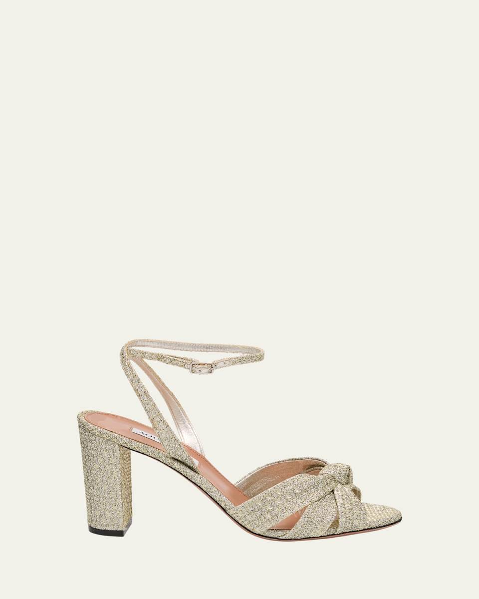 Honeycomb Nina Knot Ankle-Strap Sandals